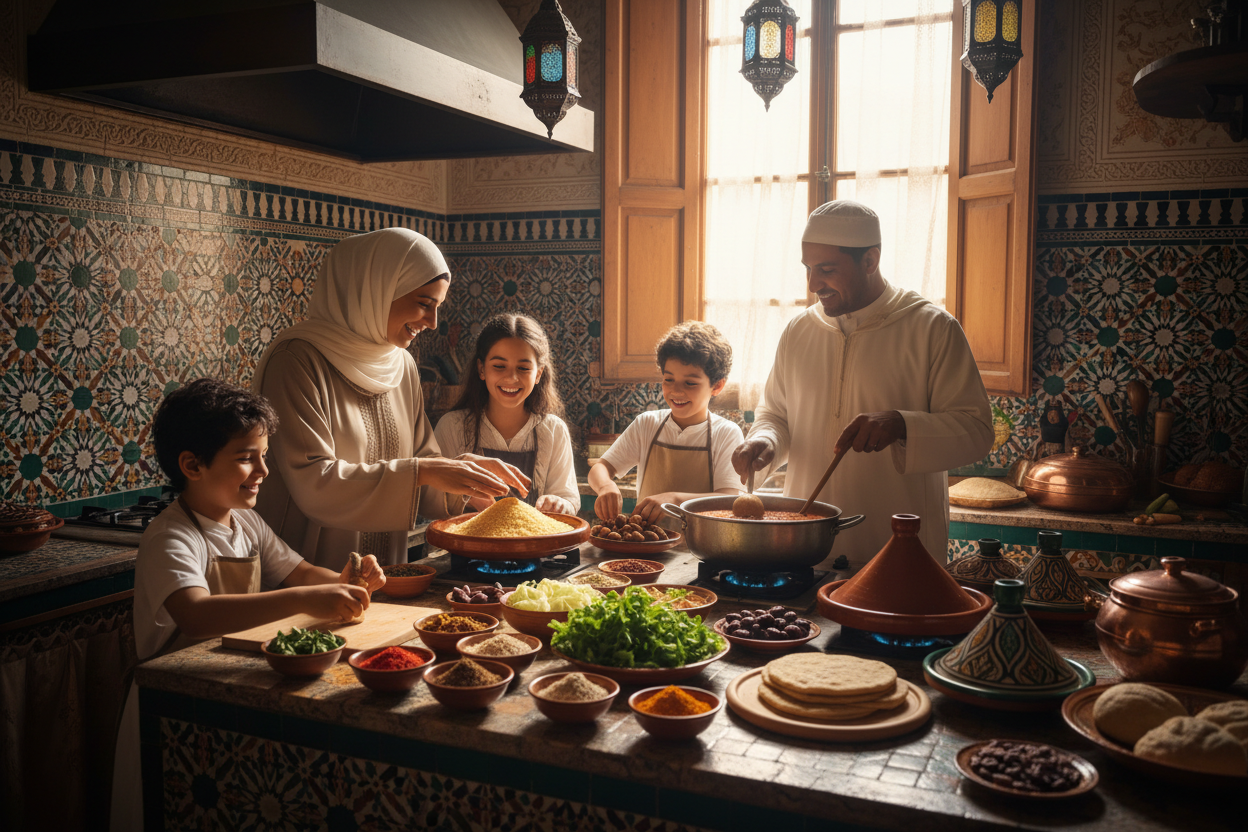 Ramadan cooking family